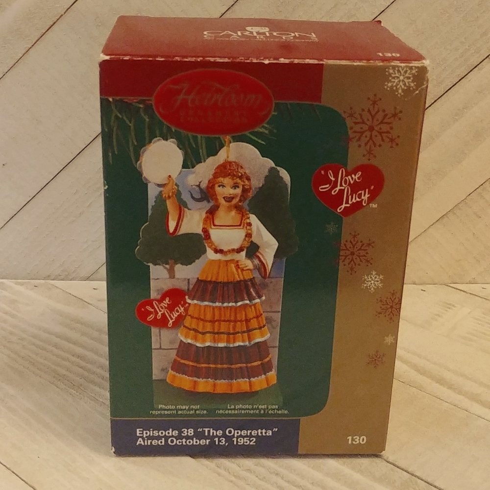 I Love Lucy Carlton Cards Ornament w. Original Box